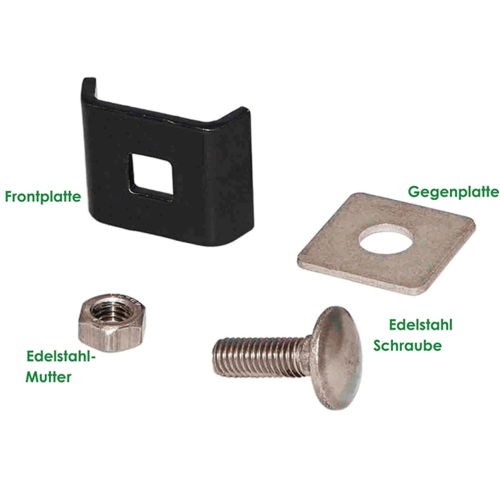 Corner connectors for double wire fences, 10 pieces - mesh panel connectors 1