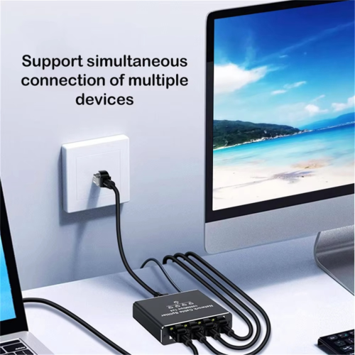 Ethernet-adapter LAN Internet-splitter Gigabit-switch 1 till 4 2