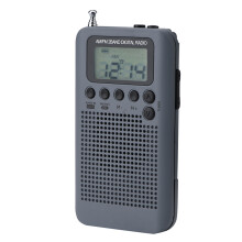 Digital AM/FM Stereo Radio 8UV Pocket Radio 105x60x15mm Grey