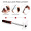 Retractable billiard queue rod bridge with bridge head, billiard queue accessory for pool table, bridge head, white 3