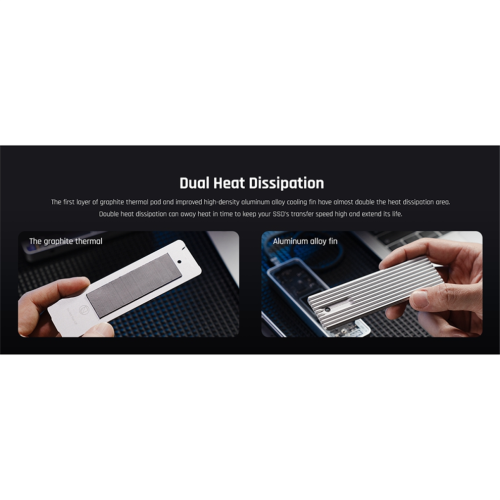 2280 M.2 NVMe SSD-Gehäuse Cyber Design Explorer Edition Silber