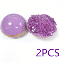 2pcs Half Bowl Shaped Sea Salt Bath Bombs with Free Bath Bomb Net, Lavender Scent, Gentle Cleansing, Rich Lather,