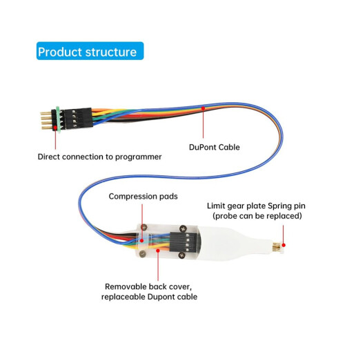 Wson8 Test Clip Wire SMD Spring Pen Burn-in Read/Write Test Probe Programmer Suitable for Test Write Program Burn-in 2