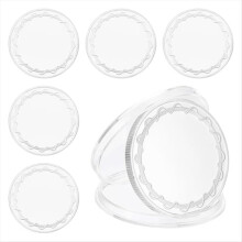 6 muntplaatjes voor gravering, 40 mm zilveren muntplaatjes