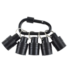 Llavero portabrocas con vástago SDS-Plus y adaptador para vástago SDS.