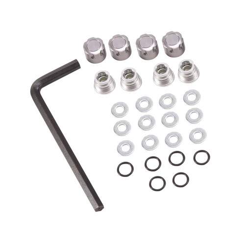 4 pieces aluminum central locking nuts, metal wheel cap nuts, silver 1