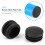 Black plastic 35mm diameter blind plug end caps round tube insert 5 pieces 2