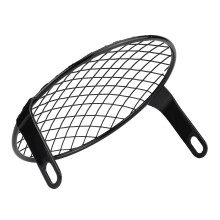 6.5in Motorcycle Headlight Grill Cover Round Mask Black Vintage Style