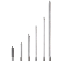 Set verlengstangen voor meetklokken, M2.5 schroefdraad, lengte 30–150 mm