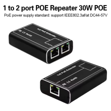 Gigabit PoE-förlängare 2-portars 100/1000M nätverksswitchrepeater 30W