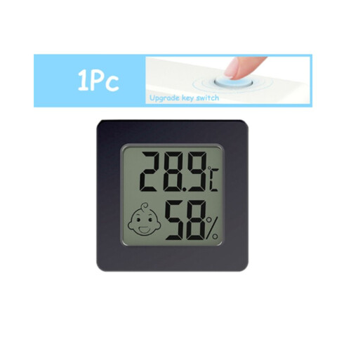Mini LCD digitale thermometer/hygrometer met batterij, wit 1