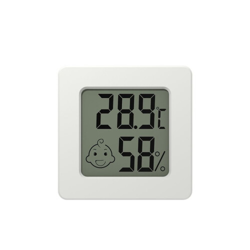 Mini LCD digitale thermometer/hygrometer met batterij, wit 2