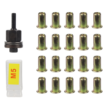 21-piece rivet nut tools, hand rivet nut tools for Rivnuts, tools for nuts M5