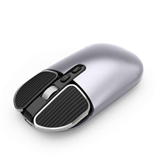 Wireless mouse with Bluetooth dual mode (BT5.1+USB 2.4G), quiet,