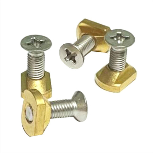 4Pcs M8 Hydrofoil Mounting Brass T-Nuts Surfing Accessories Gold 2