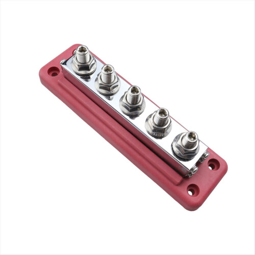 M10 Stromverteilerblock 24V 600A für LKW, Boot, Auto, Rot 1