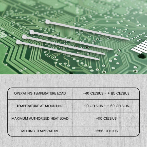Industriële kabelbinders: 100x2,5 mm, wit, 50 stuks 2