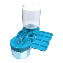 Brush washer, brushes and paint washer, blue