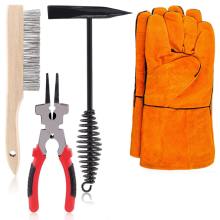 5-piece tool set for removing welding slag: welding hammer