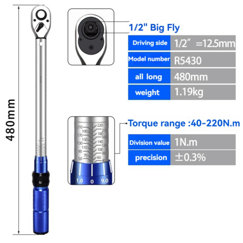 Adjustable torque wrench, professional bicycle and car repair tools, B 1