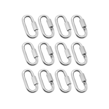 12er-Pack Schnellverbindungs-Karabiner (5/32 Zoll, hochbelastbar, D-förmig)