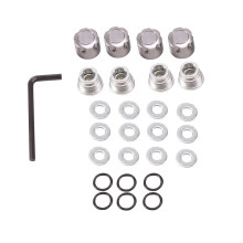 4 Stück Aluminium-Zentralverriegelungsmuttern Metall-Radkappenmuttern, Silber
