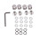4 pieces aluminum central locking nuts, metal wheel cap nuts, silver 1