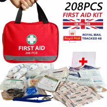 208 pcs First Aid Kit Premium Emergency With Case