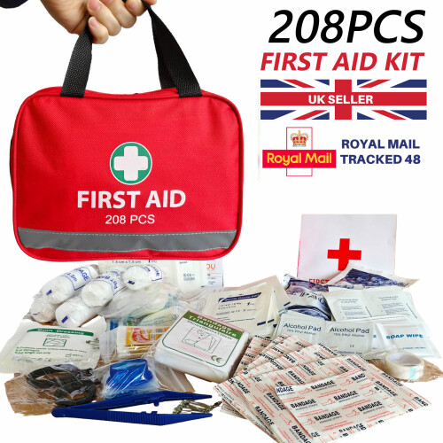 208 pcs First Aid Kit Premium Emergency With Case