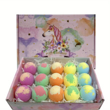 15pcs Bath Bomb Gift Set, 5 Scents/30g Bath Bombs, Handmade Fizzing Balls Ideal for Birthday Gifts