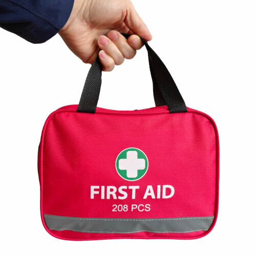 208 pcs First Aid Kit Premium Emergency With Case 1