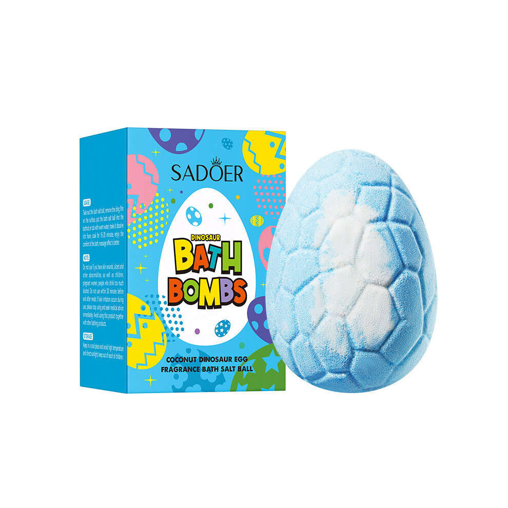 (Coconut) 1pc Dinosaur Egg Fragrance Bath Bomb (100G) ,Long-Lasting Fragrance, Deep Cleansing, Refreshing Moisturizing &