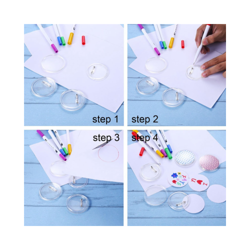 3 Inch DIY Button Pins Acrylic Button Pin Badge for School Projects 25Pc 1