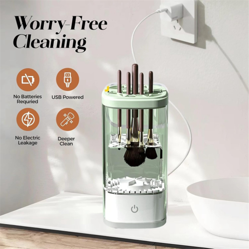 Electric makeup brush cleaner, fast and efficient machine, compact 2