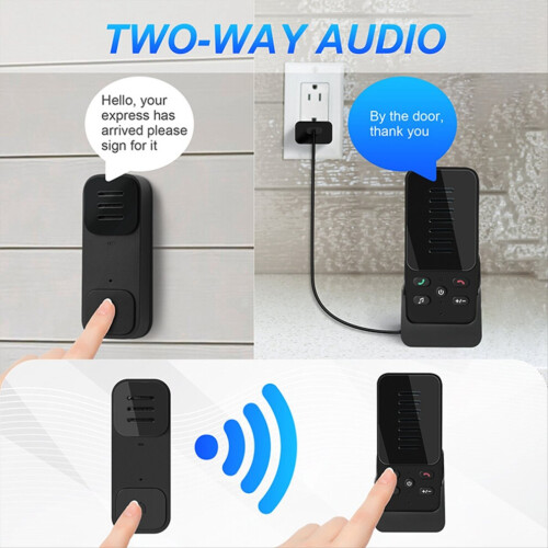 Wireless intercom system, two-way audio, 6 ringtones, for elderly people. 1