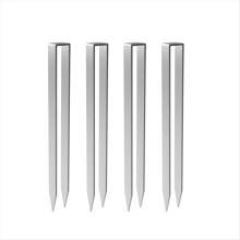 Rosenbogen-Erdanker, 4er-Set für Rosenbogen-Befestigungen, Silber
