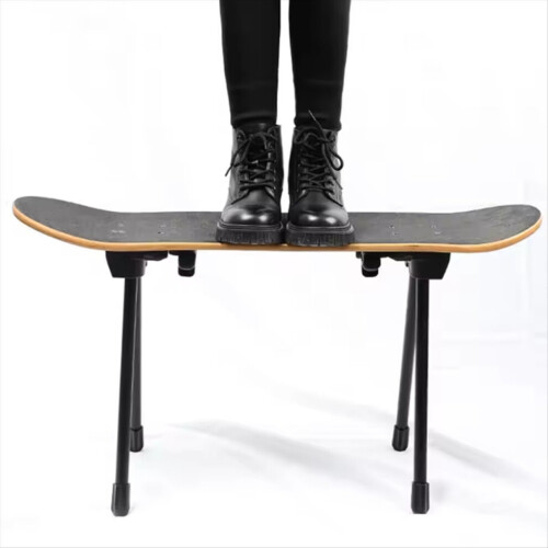 Foldable camping table leg rest stand skateboard foot design 1
