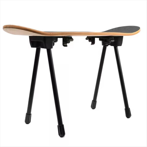 Foldable camping table leg rest stand skateboard foot design 2