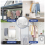 Retractable clothesline for indoor use, wall-mounted clothesline, white 2