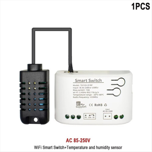 Smart WiFi Temperature Humidity Switch Passive Dry Contact Relay B 2