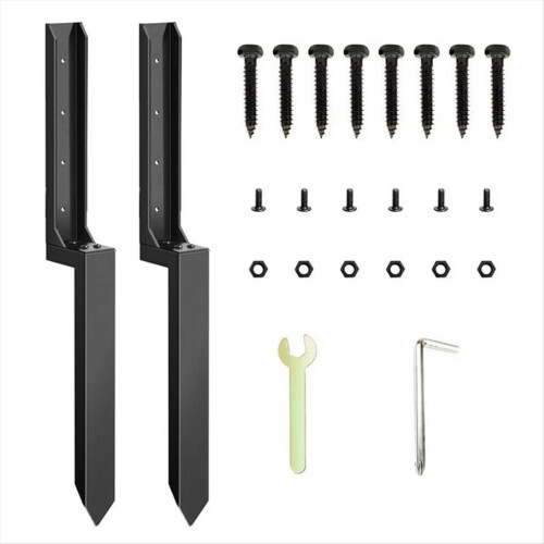 Fence Repair Kit 2 x Thickened Metal Fence Support Posts