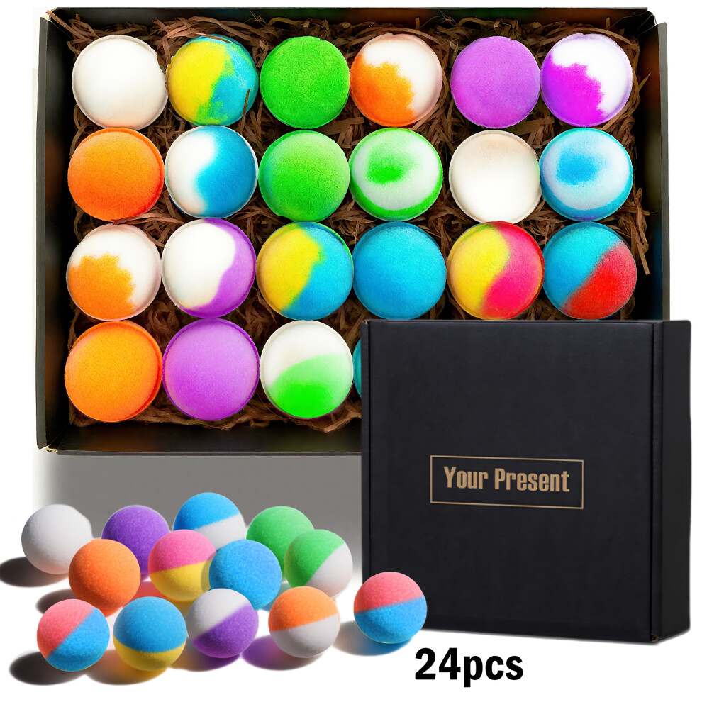 24pcs Bath Bomb Gift Set with Surprise Critters for Her/Him, Wife/Girlfriend, Birthday, Christmas, Halloween Gifts,
