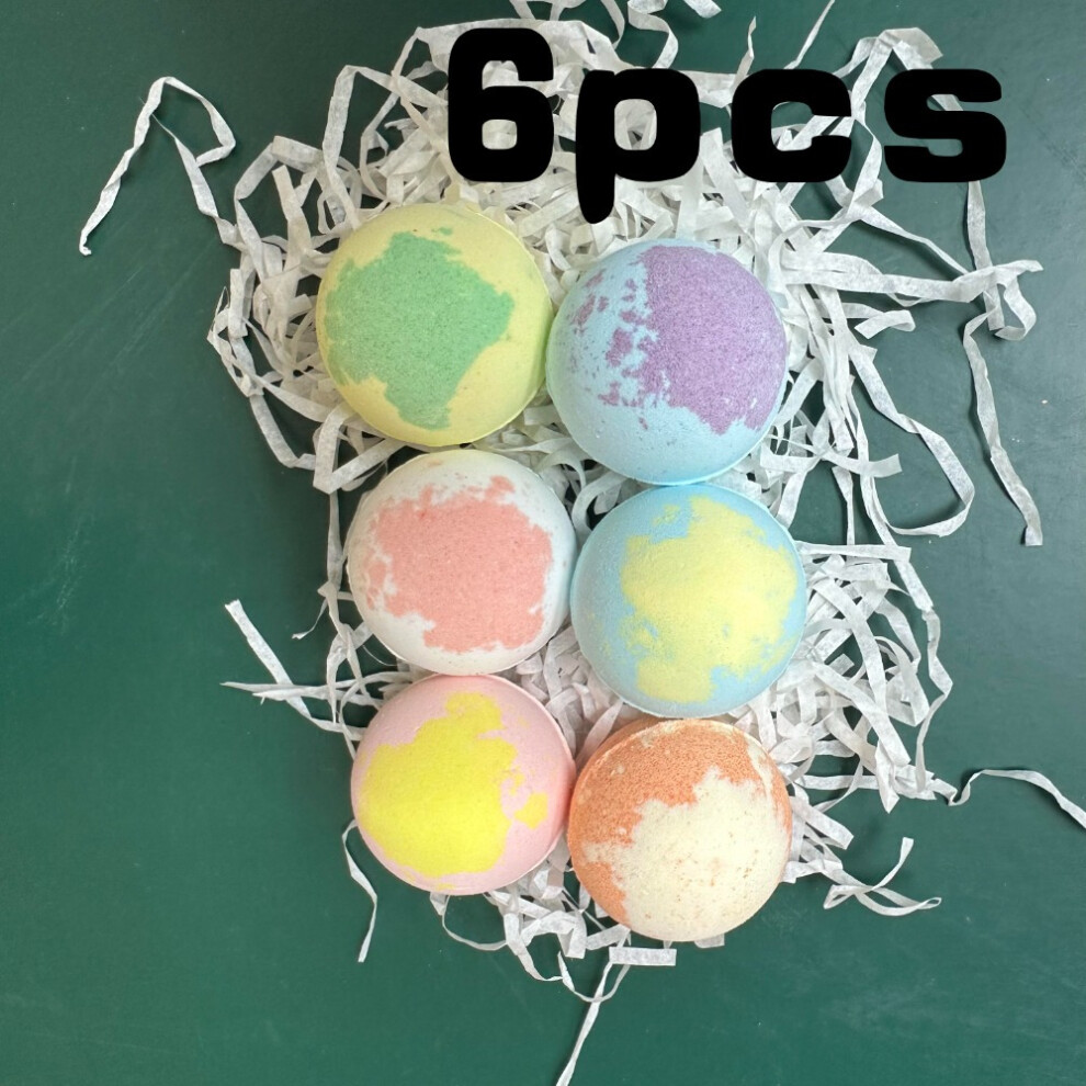 (6pcs Random) Bubble Bath Balls, 30g Each, Randomly Assorted in Gift Box, Handmade