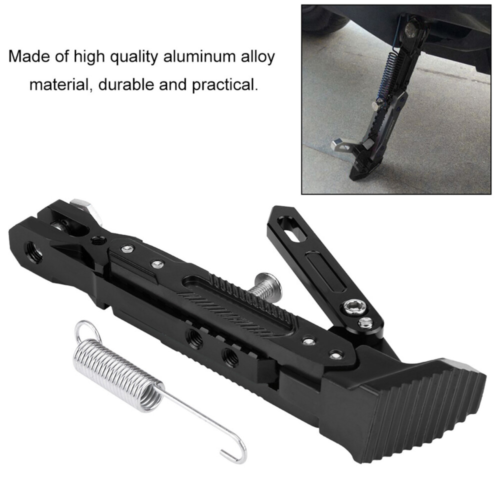 Nmax 155 & 125 Scooter Side Support Stand Adjustable Foot Rest Black 8761392830249
