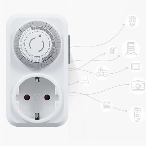 Timer socket – 24-hour cycle, mechanical timer, EU plug 2