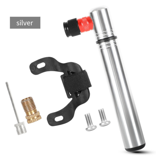 Draagbare fietspomp – 130 psi – mini fietspomp – zilver 1