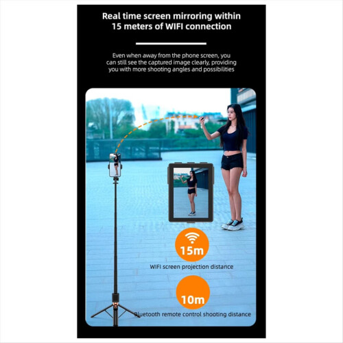CL07 Screen Mirroring Selfie Stick for Smartphone Vlog 2