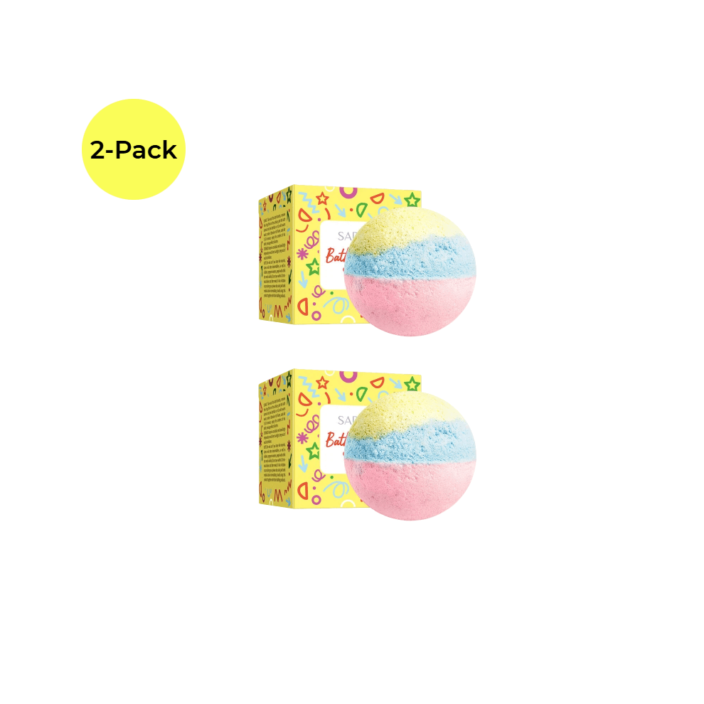2-Pack Lemon Scented Bath Bombs, with Lemon Extract, Long-Lasting Fragrance, Deep Cleansing, Moisturizing & Refreshing
