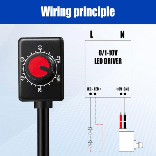 6-pack DC 0/1-10V button LED dimmer with rotary control 1