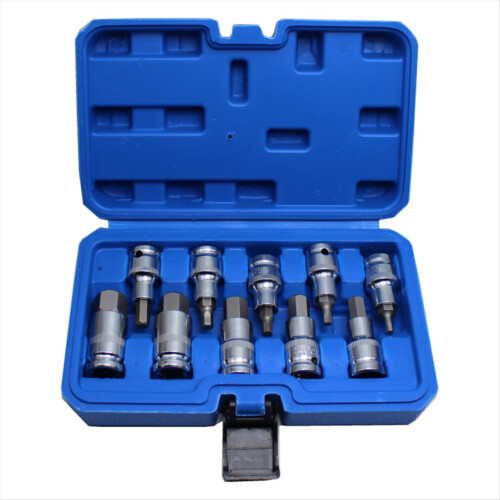 1/2-inch hex bit kit, hex socket wrench with hex sleeve, H